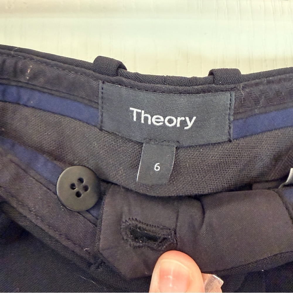 Theory Tall Demetria 2 Classic Suit Wool Black Tailored Pant Trousers, 6 - Picture 5 of 12